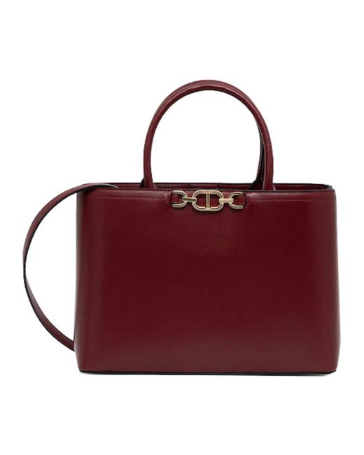 Twinset Red Elegante Funktionale Handtasche Bordeaux