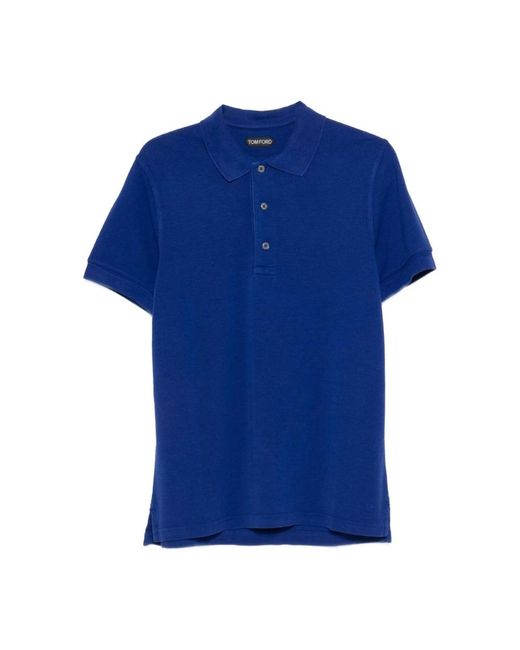 Tom Ford Piquet Polo in het Blue voor heren