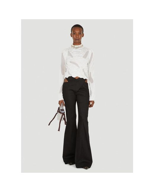 DI PETSA Black Wide Trousers