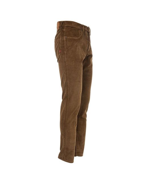 Siviglia Brown Slim-Fit Trousers for men