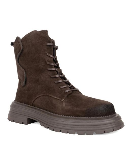 Linda Baumann Brown Lace-Up Boots