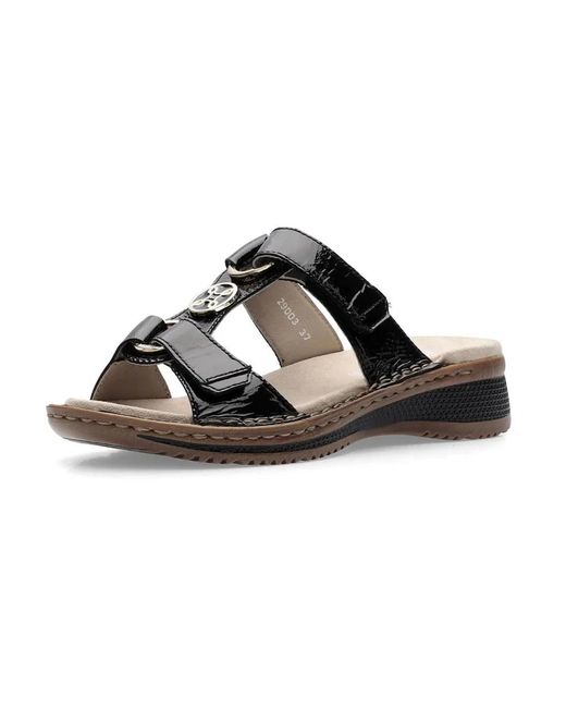 Ara Schoenen ,Zwart ,Leer Hawaii Sandalen Sale in het Black