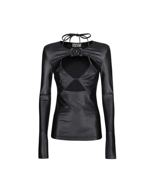 Versace Jeans Couture Black Long Sleeve T-Shirts