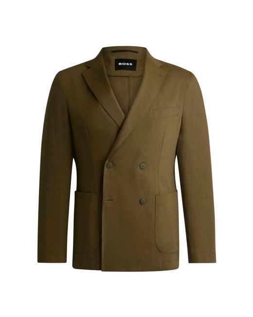 Boss Elegante Mischung Aus Leinen Und Viskose in Green für Herren