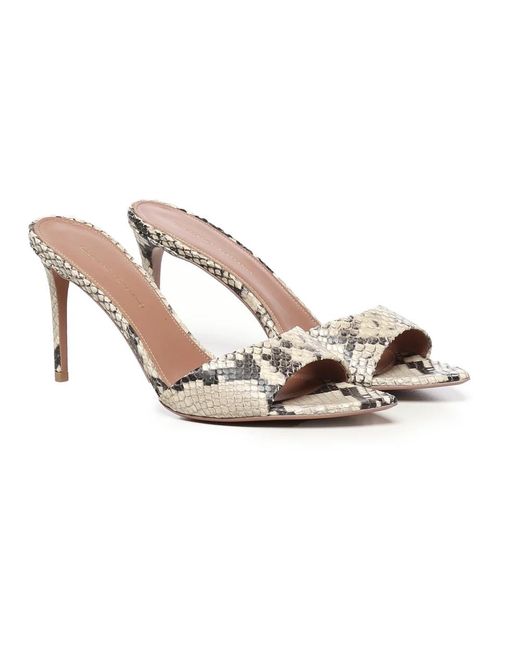 Giuliano Galiano White Heeled Mules
