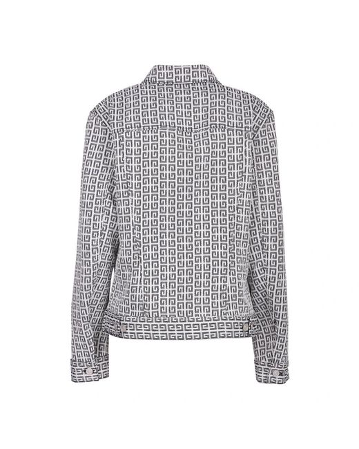 Givenchy Jassen ,Zwart ,Denim Zwarte Denim Jas Stijlvolle Voorknop in het Gray