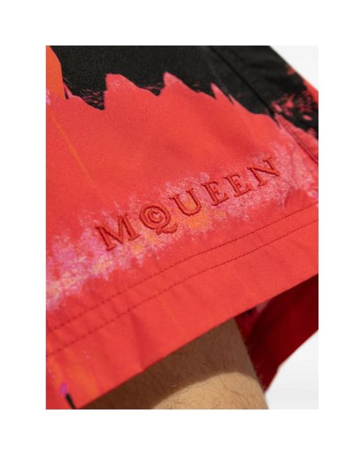McQueen Red Beachwear for men