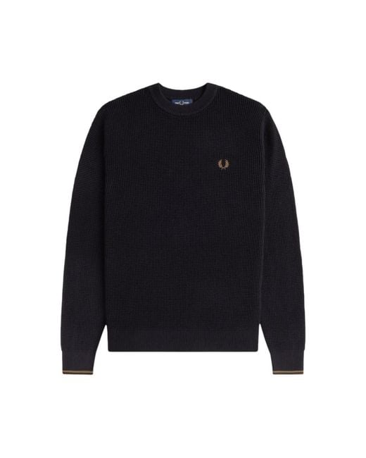 Fred Perry Blue Round-Neck Knitwear for men