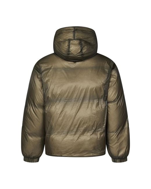 Roa Beige doppel-lagen kapuzenjacke mit kordelzug,stilvolle army green daunenjacke für Herren