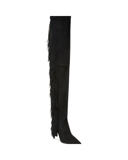 Stuart Weitzman Black Gewagter fransenstiefel