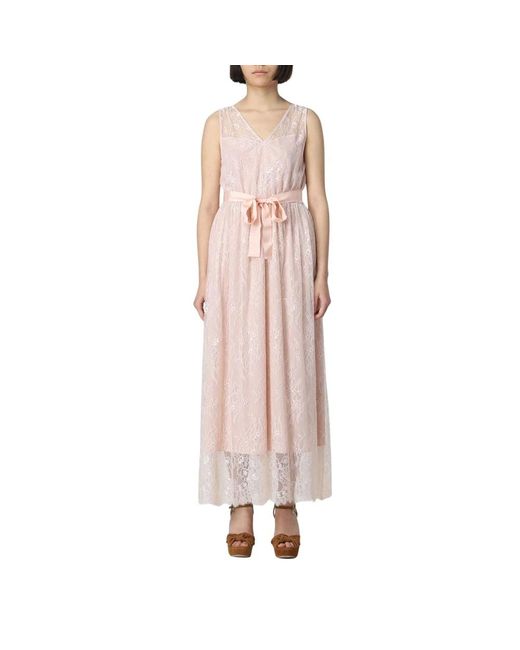 Maxi Dresses Twinset de color Pink