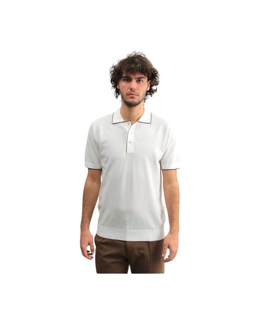 Paolo Pecora Weißes polo-shirt mit kurzen ärmeln in White für Herren