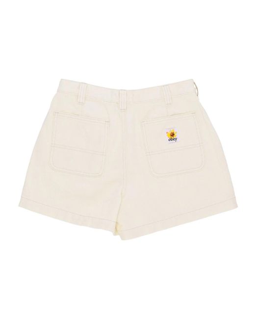 Obey Denim Shorts in het Natural