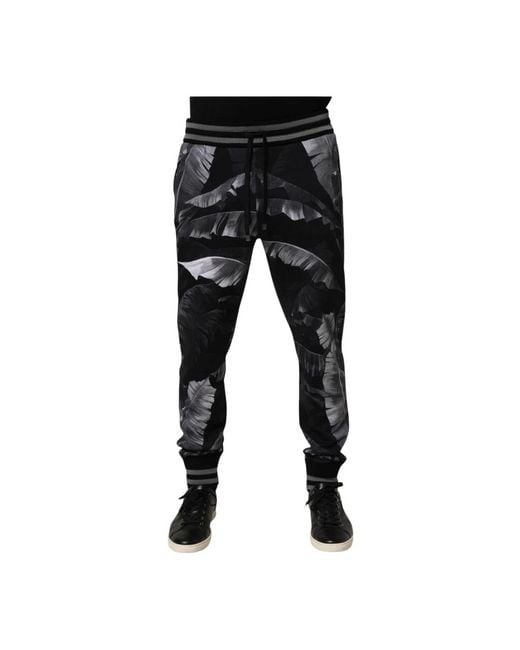 Dolce & Gabbana Black Sweatpants for men