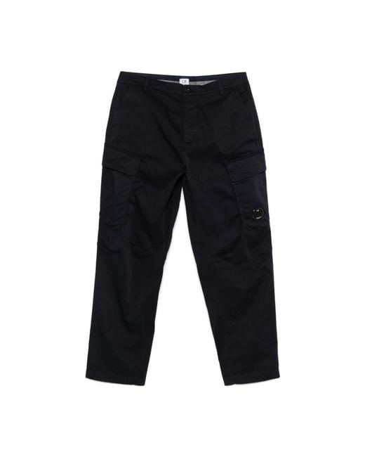 Straight Trousers di C P Company in Blue da Uomo