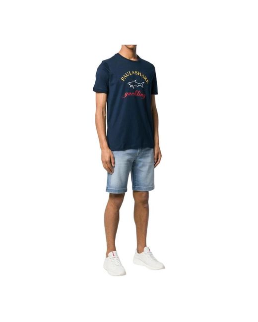 Paul & Shark Blue T-shirt C0p1006 013 for men