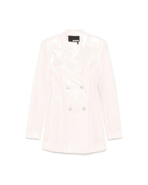 Short Dresses ROTATE BIRGER CHRISTENSEN de color White