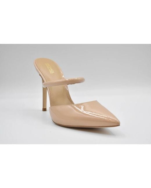 Michael Kors White Heeled Mules