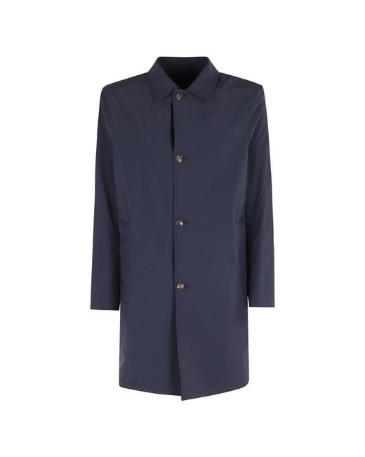 KIRED Blue Single-Breasted Coats for men