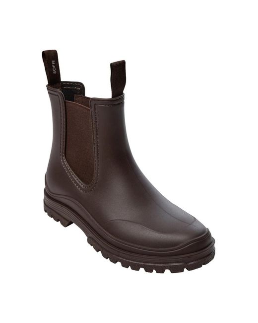 Sofie Schnoor Schoenen ,Bruin ,Jodiesw Rubberlaars Donkerbruin in het Brown