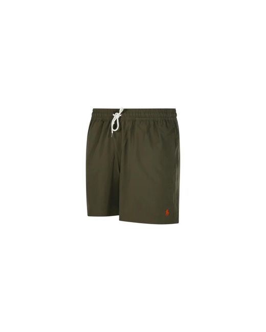 Ralph Lauren Badmode ,Groen ,Polyester Traveler Classic Zwem Boxer in het Green voor heren