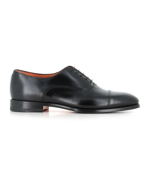 Santoni Black Dress Shoes for men