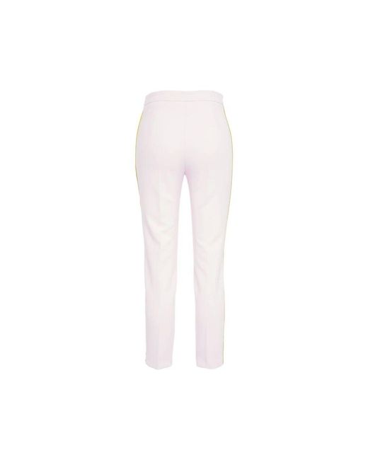 Slim-Fit Trousers Elisabetta Franchi de color White