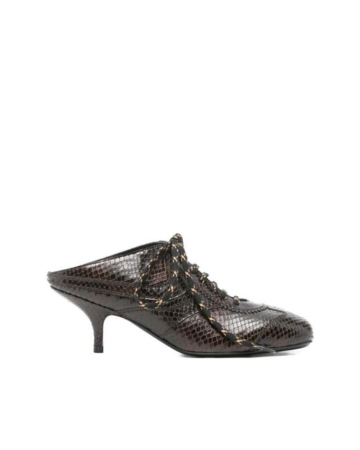 Dries Van Noten Gray Heeled Mules