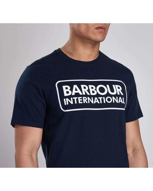Barbour Tops ,Blauw ,Katoen Moderne Logo Grafische Tee-S in het Blue voor heren