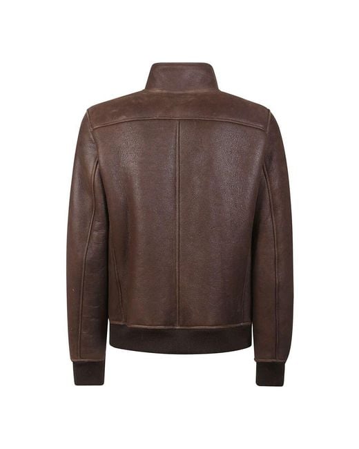 Leather Jackets di Stewart in Brown da Uomo