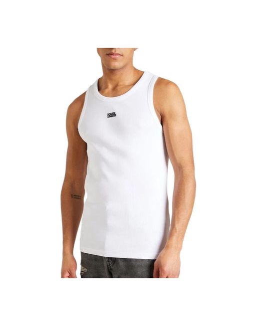 Karl Lagerfeld Zusammenarbeit crewneck t-shirt sl 542238 in White für Herren