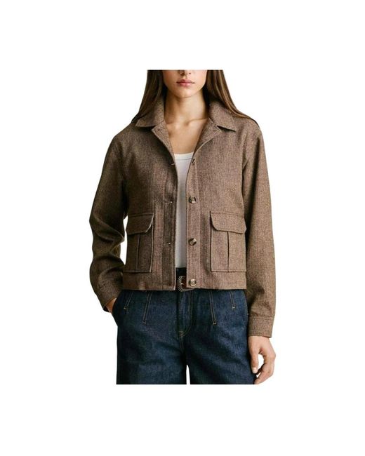 Pepe Jeans Brown Light Jackets
