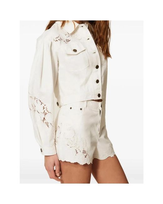 Twinset White Short Shorts