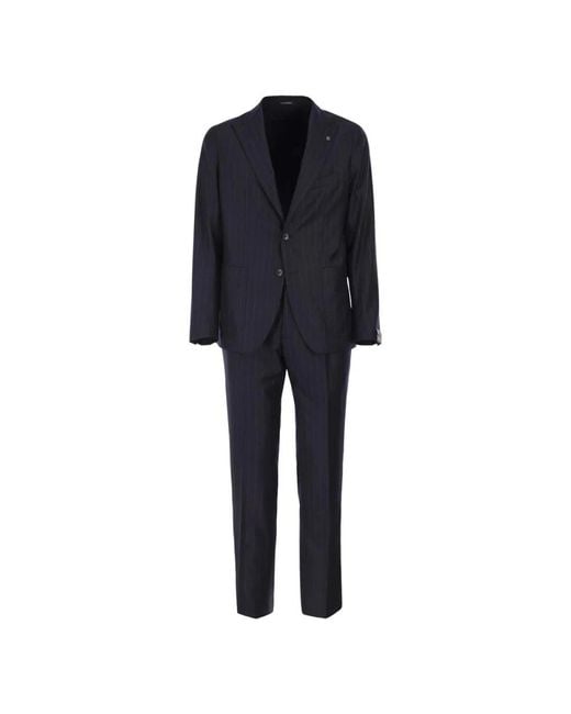 Tagliatore Black Single Breasted Suits for men