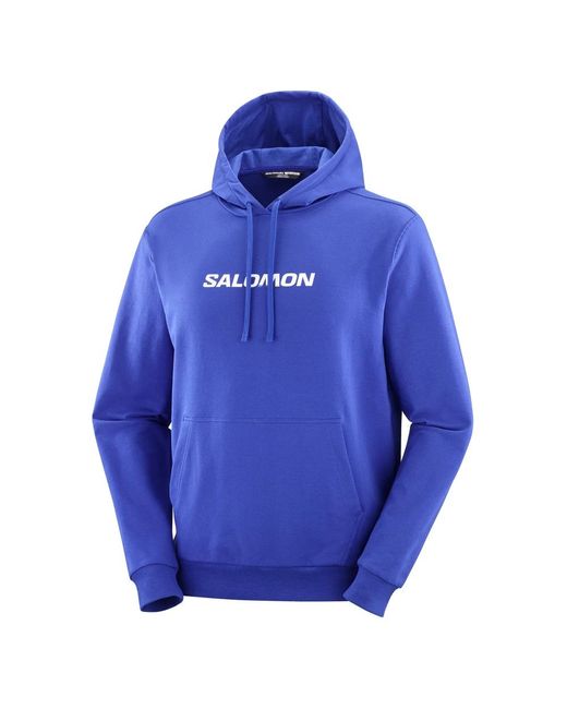 Felpa con cappuccio con logo per avventure all'aperto di Salomon in Blue da Uomo