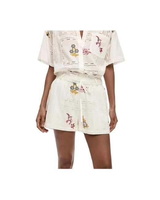 Desigual White Short Shorts