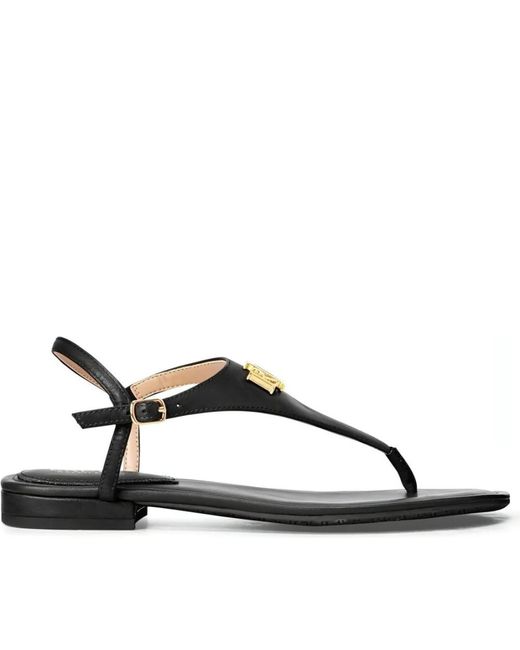 Ralph Lauren Black Flat Sandals