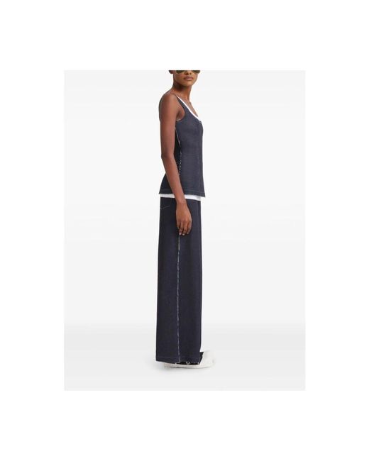 Wide Trousers Marni de color Blue