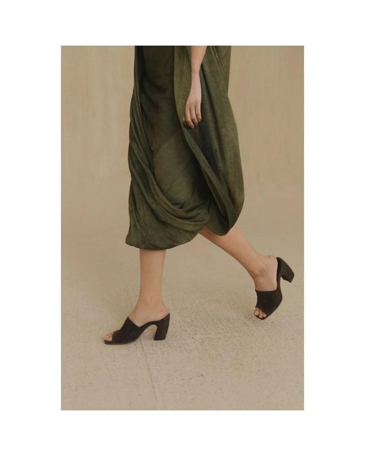 Cortana Brown Heeled Mules