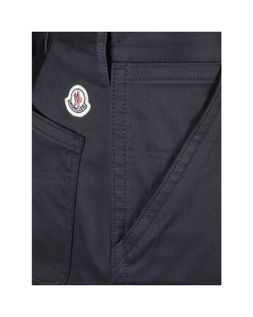 Moncler Blue Straight Trousers for men