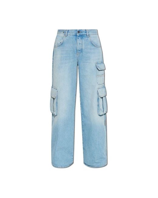 Off-White c/o Virgil Abloh Blue Jeans Mit Taschen