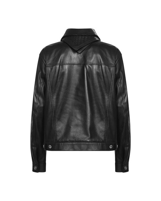 Bottega Veneta Black Leather Jackets