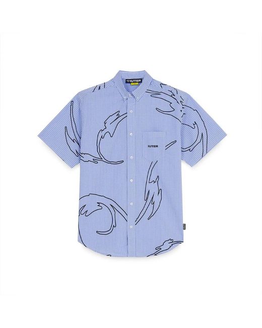 Short Sleeve Shirts Iuter de hombre de color Blue