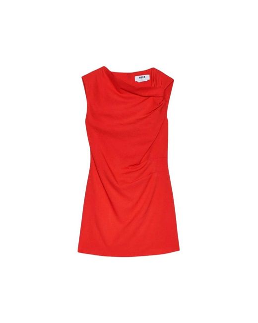 MSGM Kleedjes ,Rood ,Polyester Kleedjes in het Red