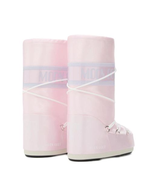 Moon Boot Pink Icon Rose Pearly Knee-High Boots