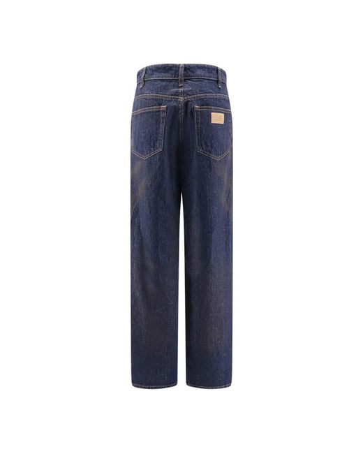 MM6 by Maison Margiela Blue Straight Jeans