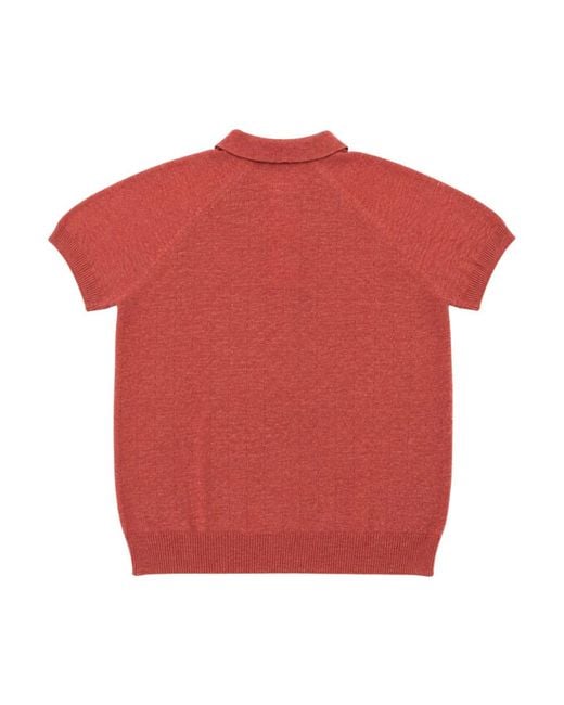 Gran Sasso Red Polo Shirts
