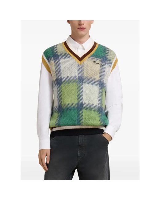 Marni Green Sleeveless Knitwear for men
