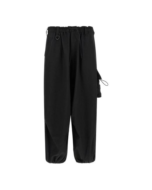 Y-3 Black Wide Trousers for men
