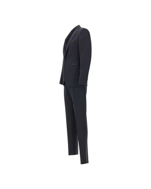 Tagliatore Black Single Breasted Suits for men